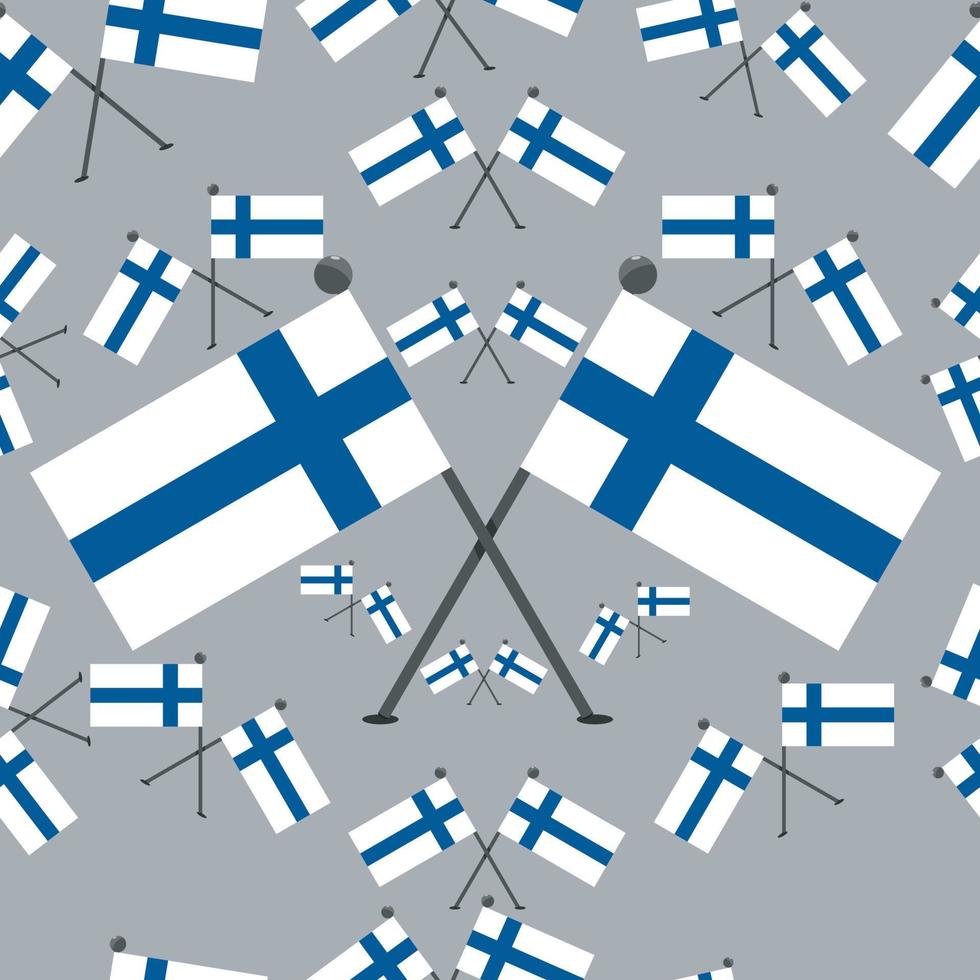 Ilustración de vector de patrón de banderas de Finlandia