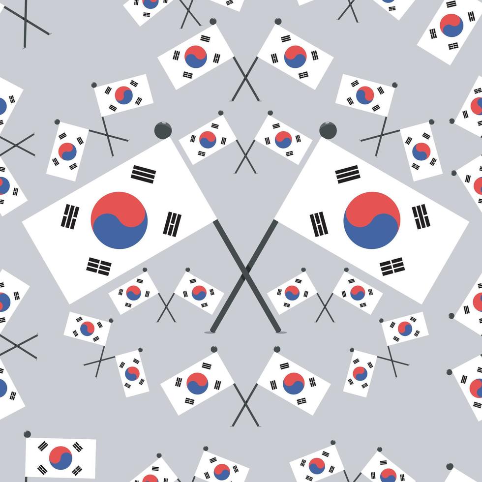 Vector Illustration of Pattern Korea  Flags