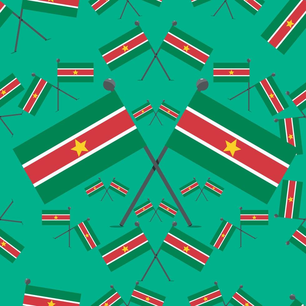 Vector Illustration of Pattern Suriname Flags