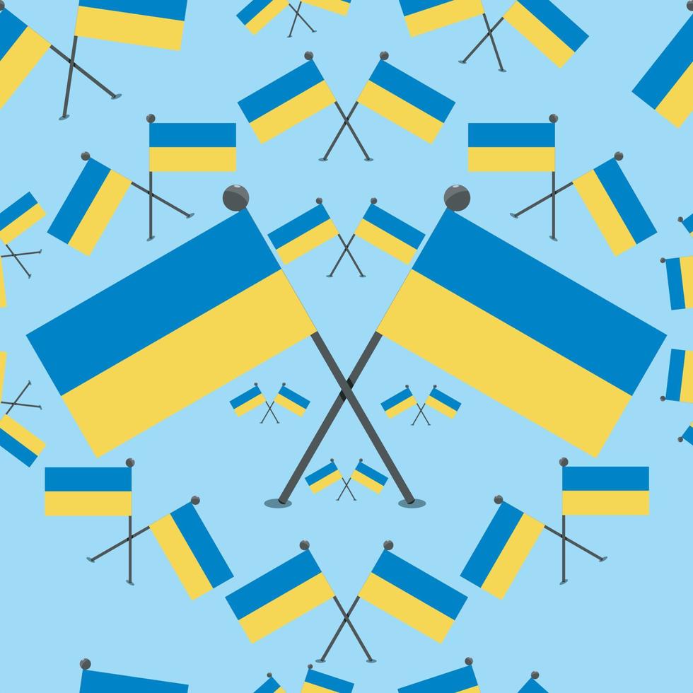 ilustración vectorial de patrón de banderas de ucrania vector