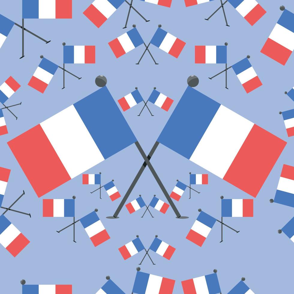 Ilustración vectorial de banderas de patrón de Francia vector