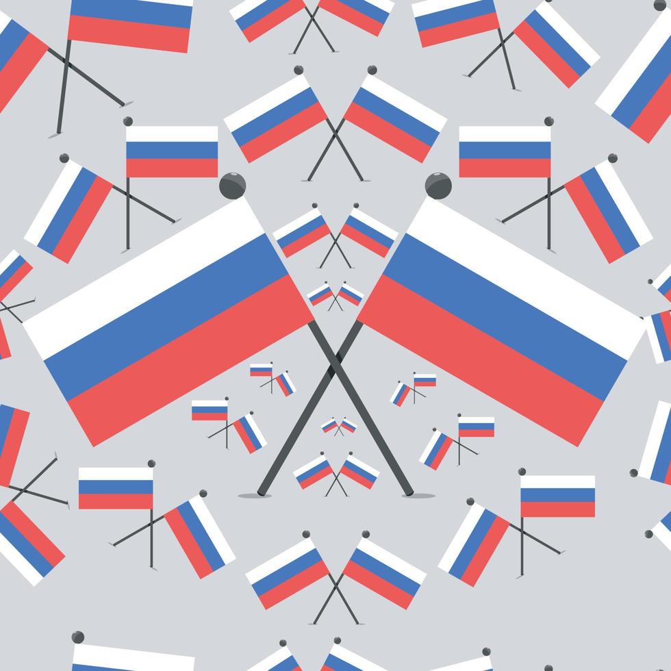 Vector Illustration of Pattern Russia Flags