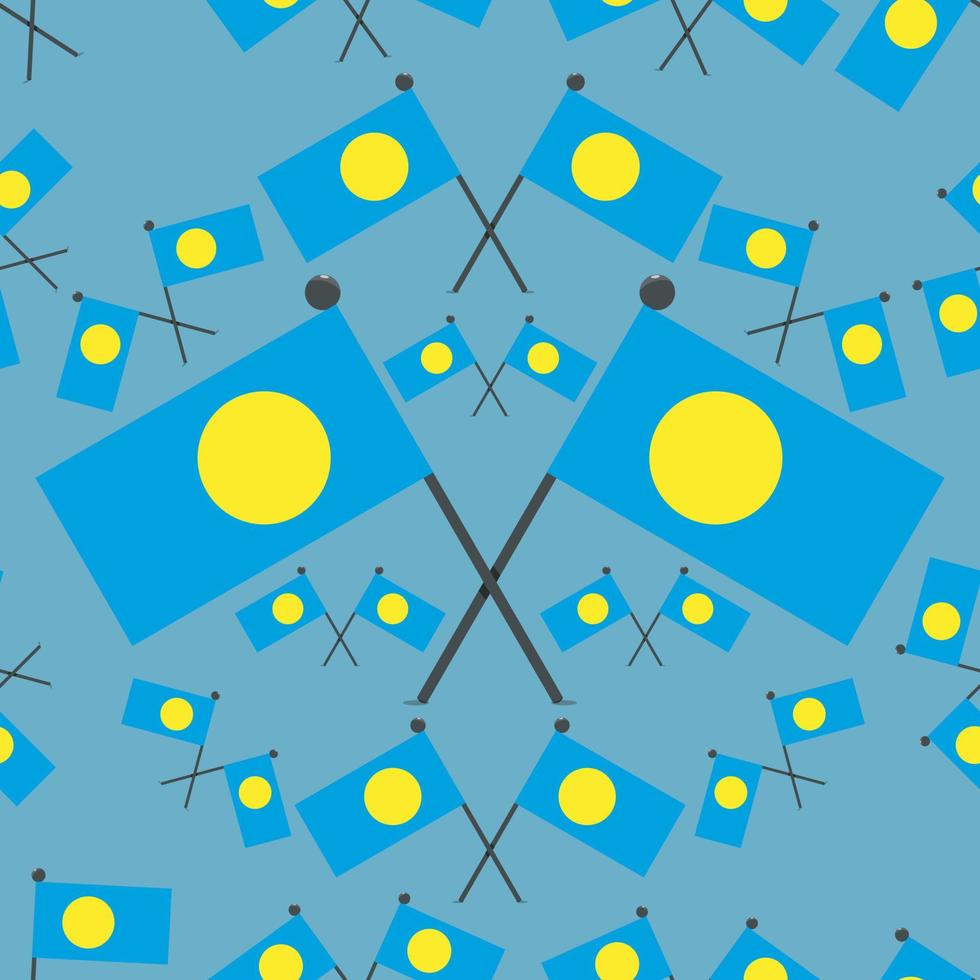Vector Illustration of Pattern Palau Flags