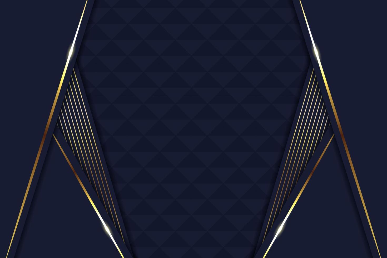 Elegant Modern Luxury Diagonal Overlapped Layer Navy with Glowing Golden Background vector