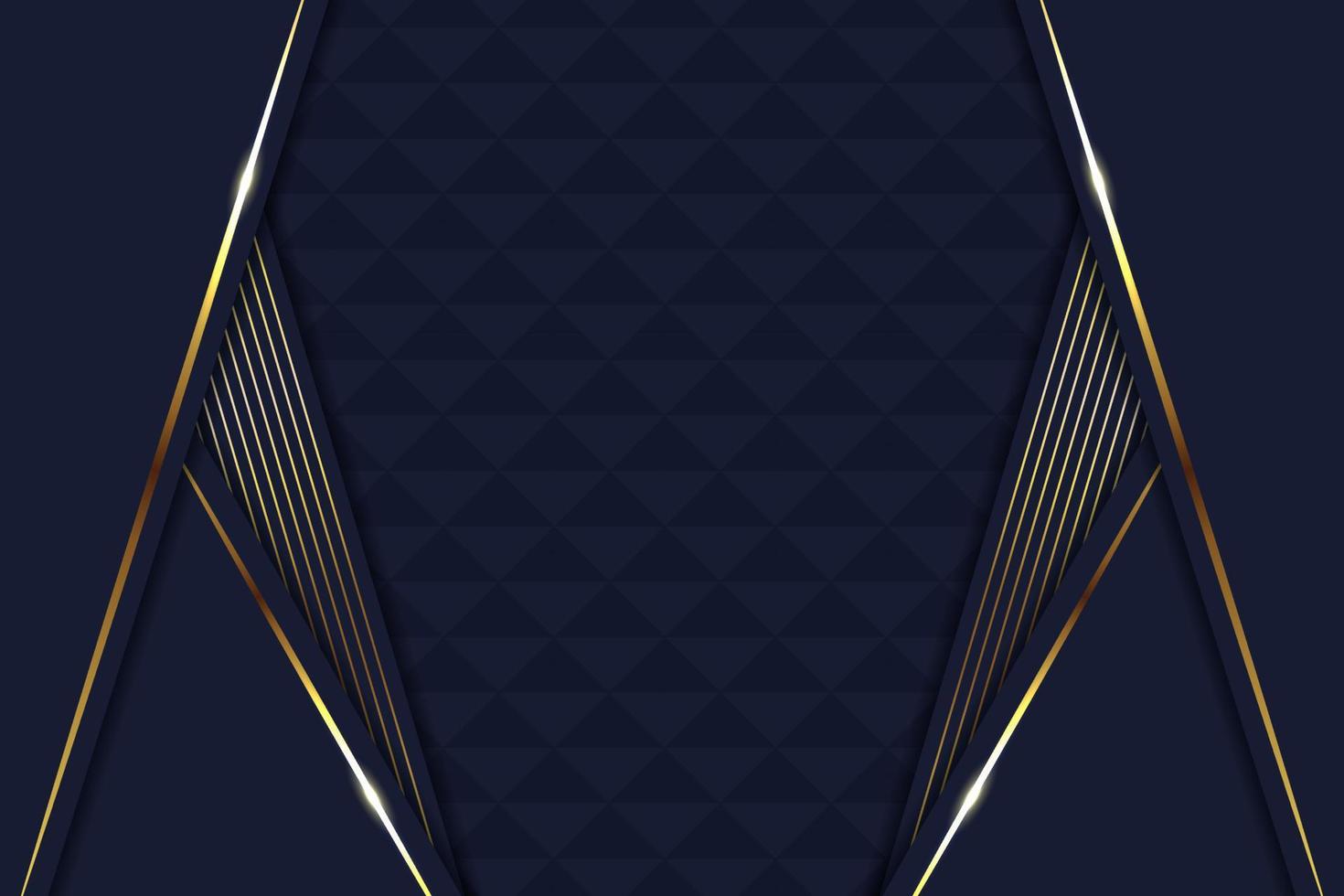 Elegant Modern Luxury Diagonal Overlapped Layer Navy with Glowing Golden Background vector