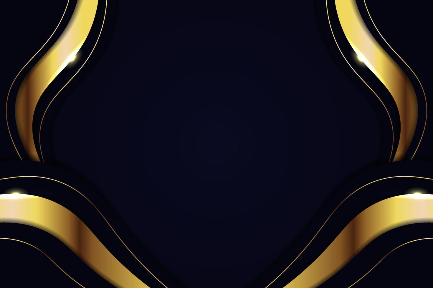 Luxury Modern Elegant Shiny Gold with Navy Background vector