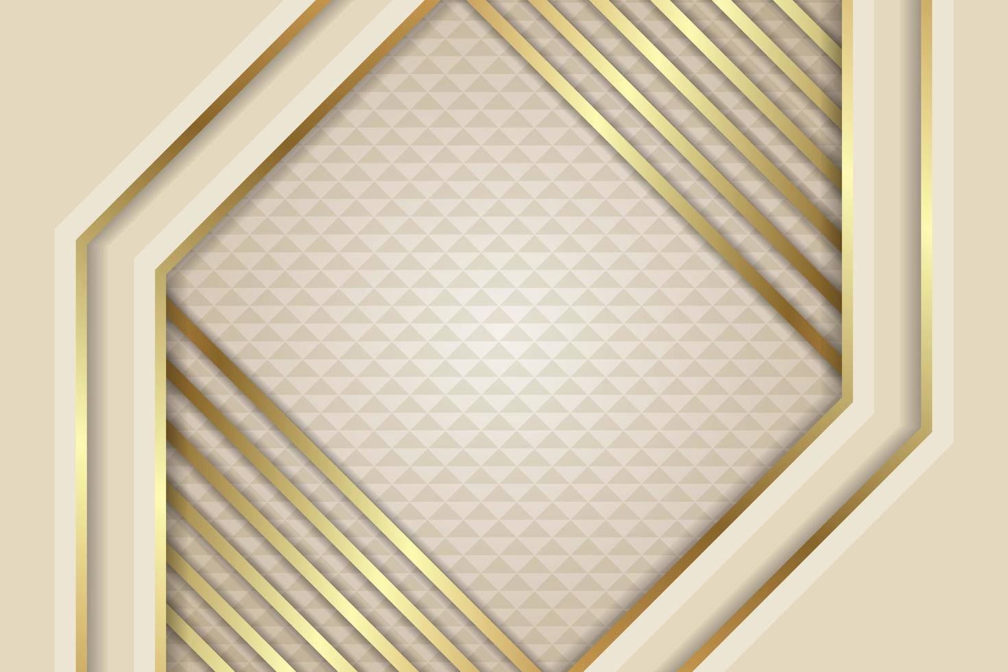 Modern Elegant Diagonal Overlapped Light Yellow Pastel with Golden Luxury Paper Background vector