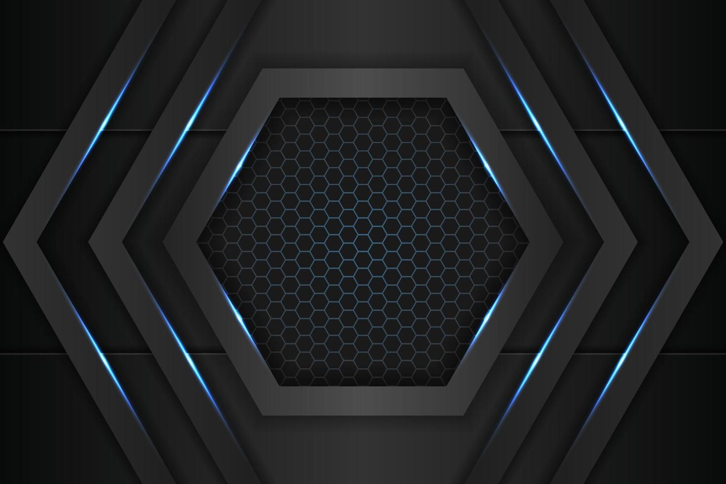 Modern Futuristic Technology Geometric Elegant Blue in Grey Background vector