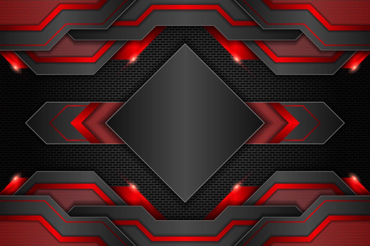 Modern E-Sport Gaming Banner Metallic Glossy Red with Dark Background  4227461 Vector Art at Vecteezy