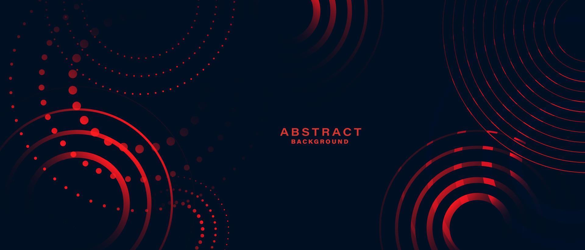 Abstract black background with radial circles. vector
