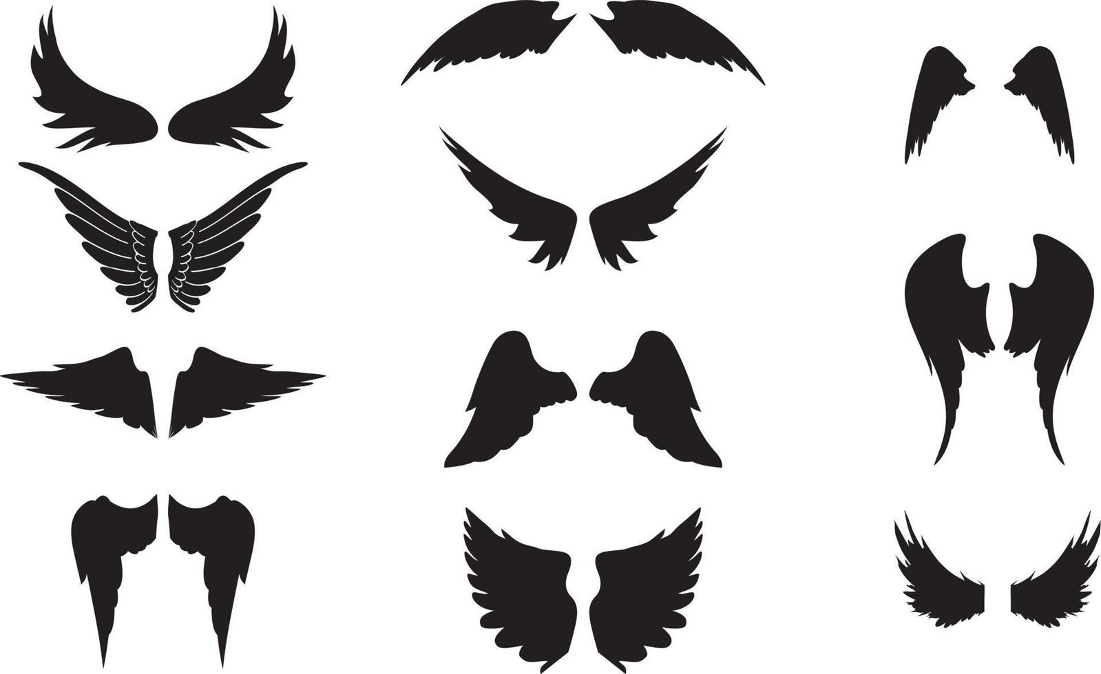 wings Modern blank design set vector