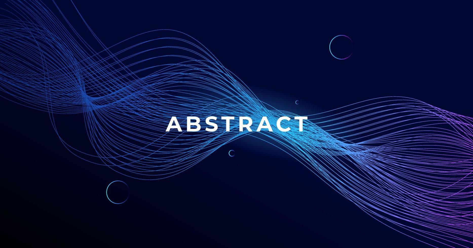 Vector abstract background with a colored dynamic waves, line and particles. Illustration suitable for design