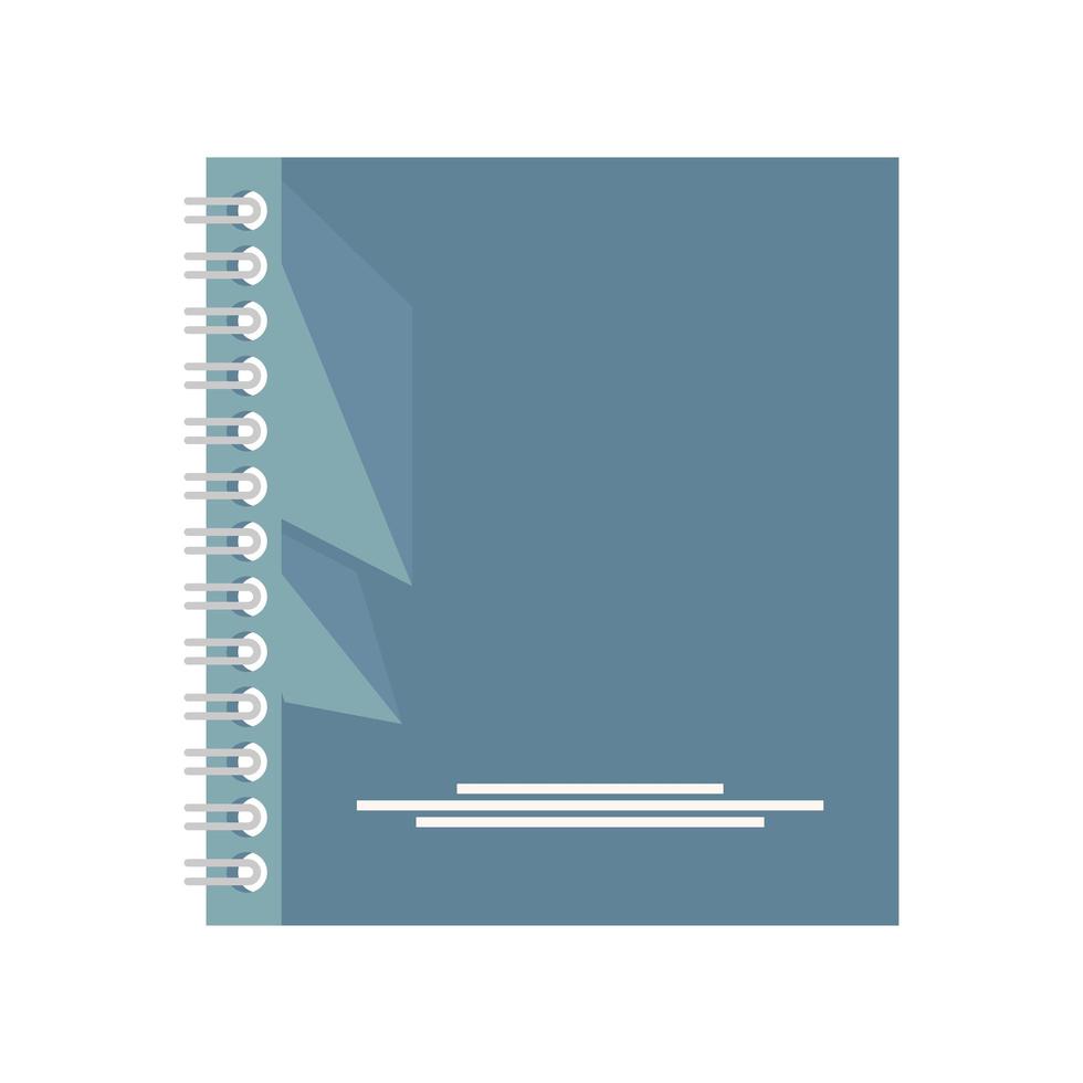 notebook with spiral vector