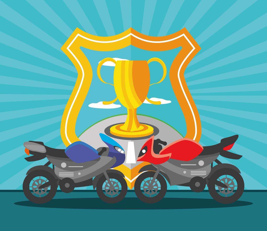 sport motorbikes competition vector