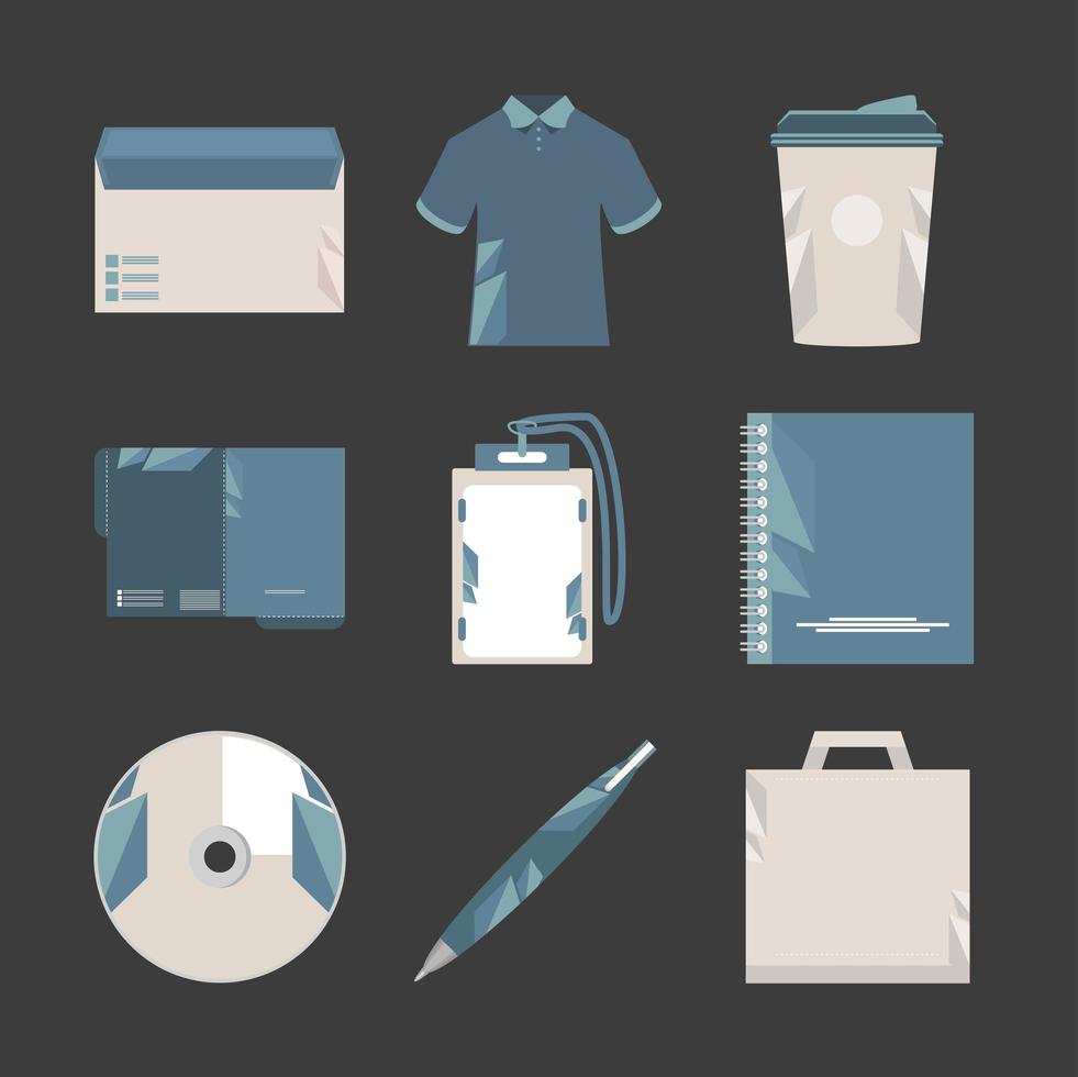 corporate identity template set vector
