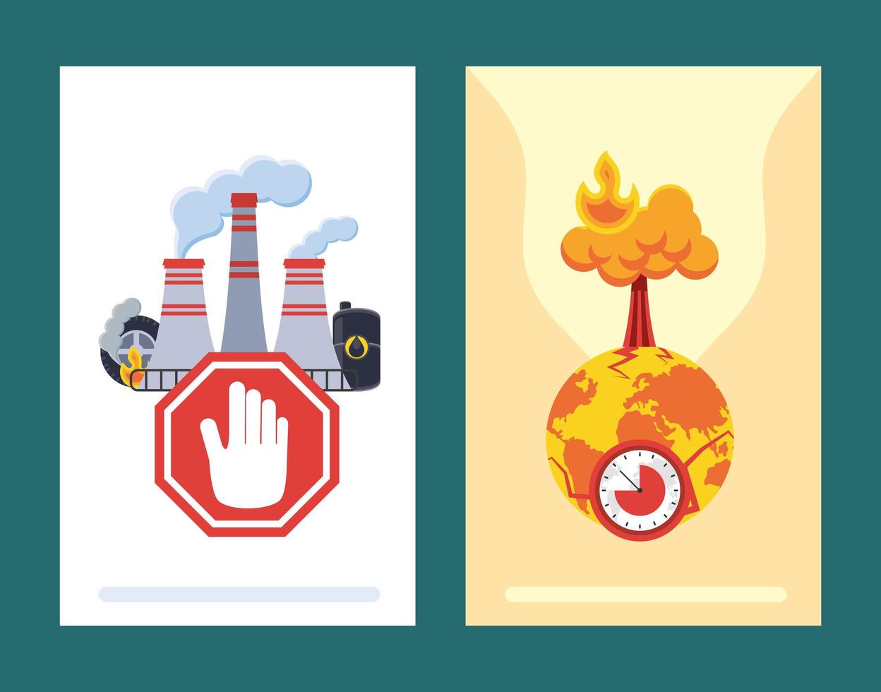 global warming alert vector