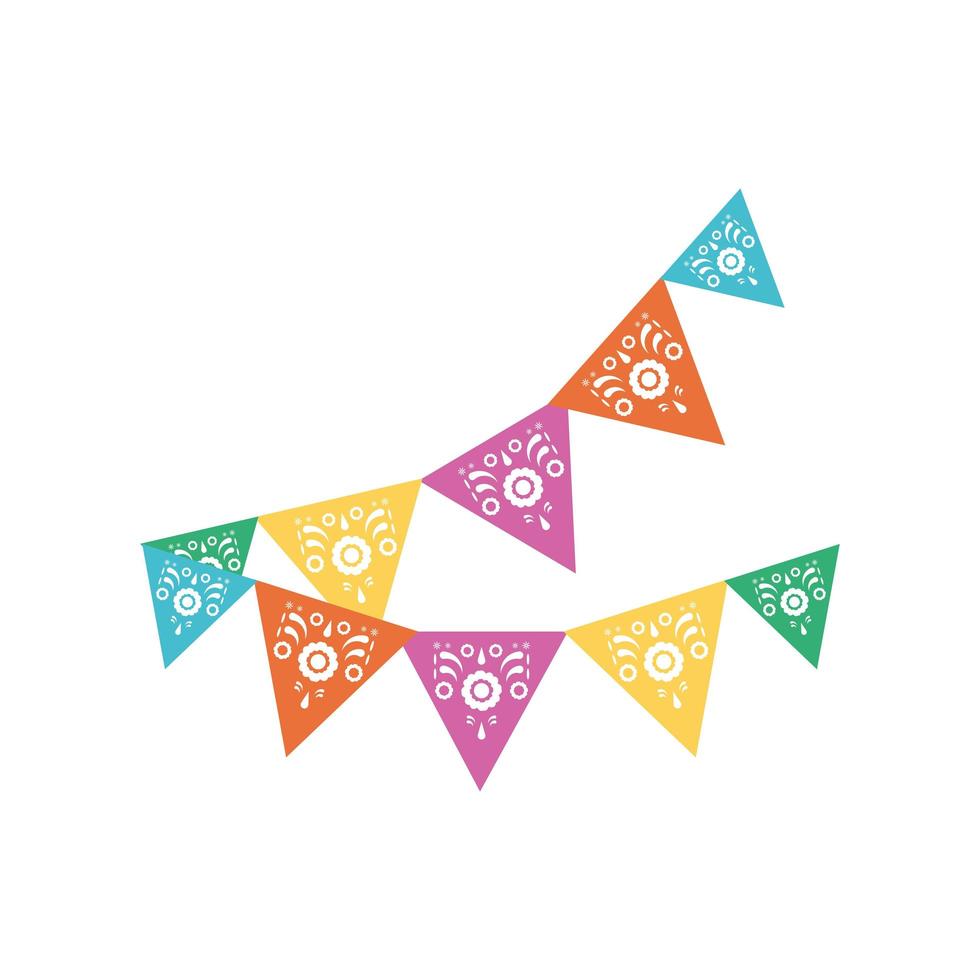 decorative pennants festive vector