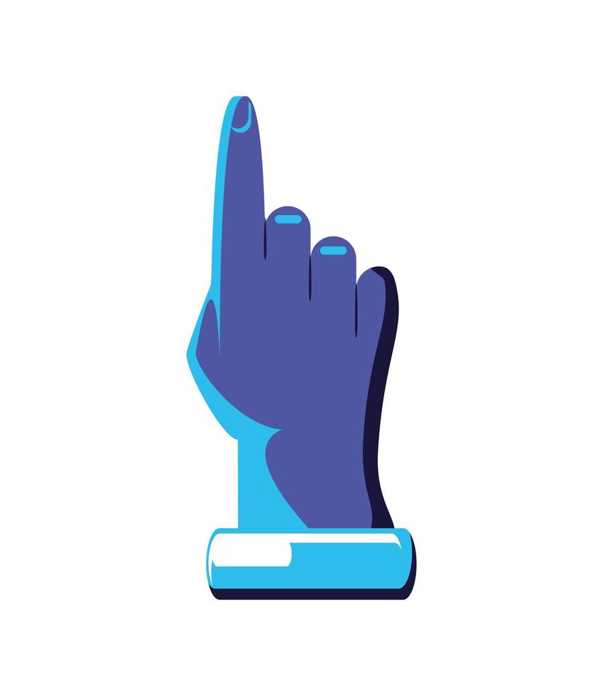 hand raised index finger vector