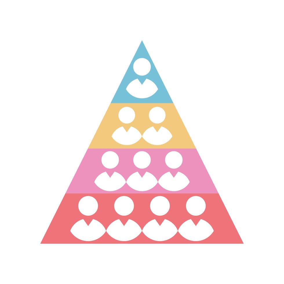 human pictogram pyramid vector
