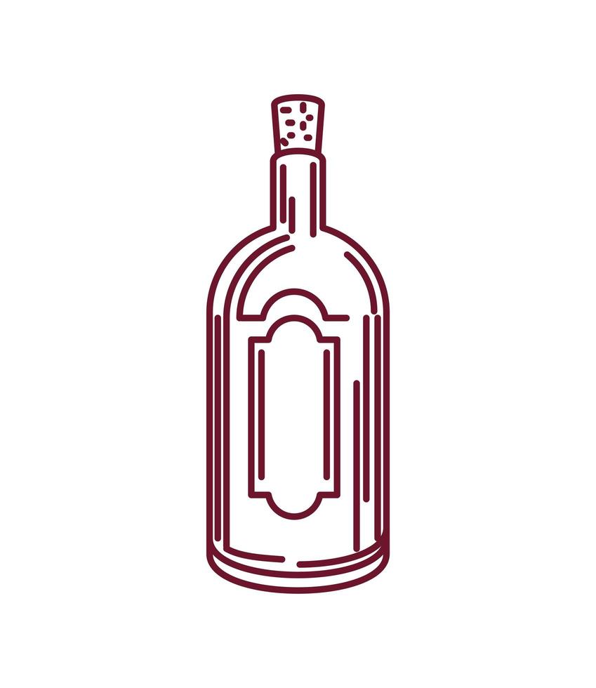 wine bottle drink vector