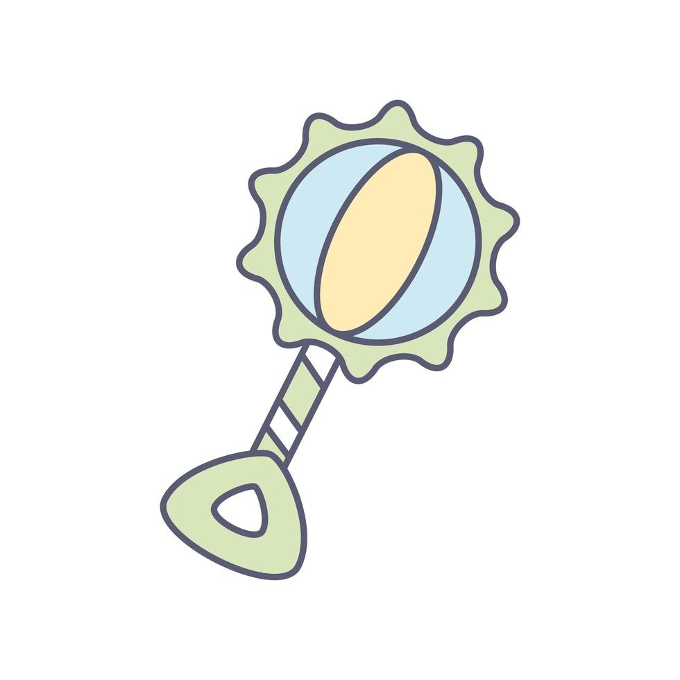 baby rattle toy vector