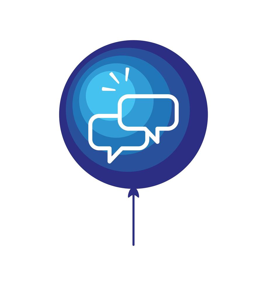 balloon with talk bubbles vector