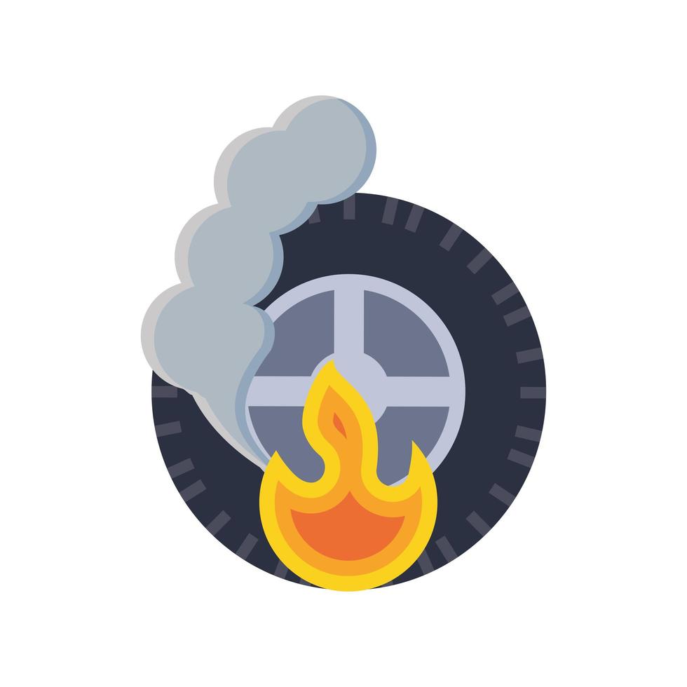 tire burning pollution vector