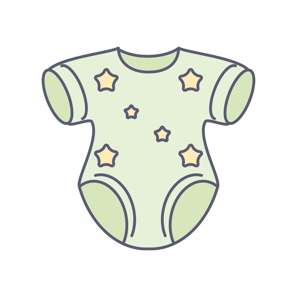 baby bodysuit clothes vector