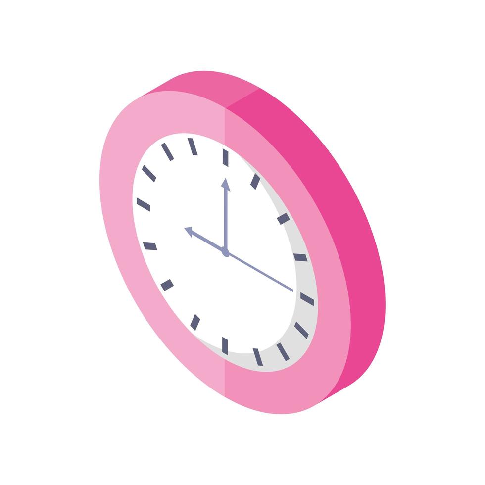 isometric time clock vector