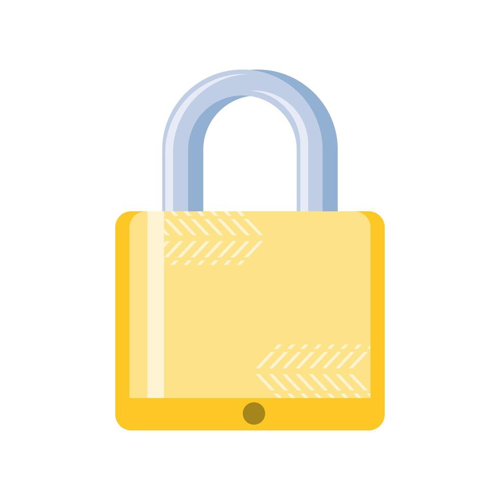 close padlock security vector