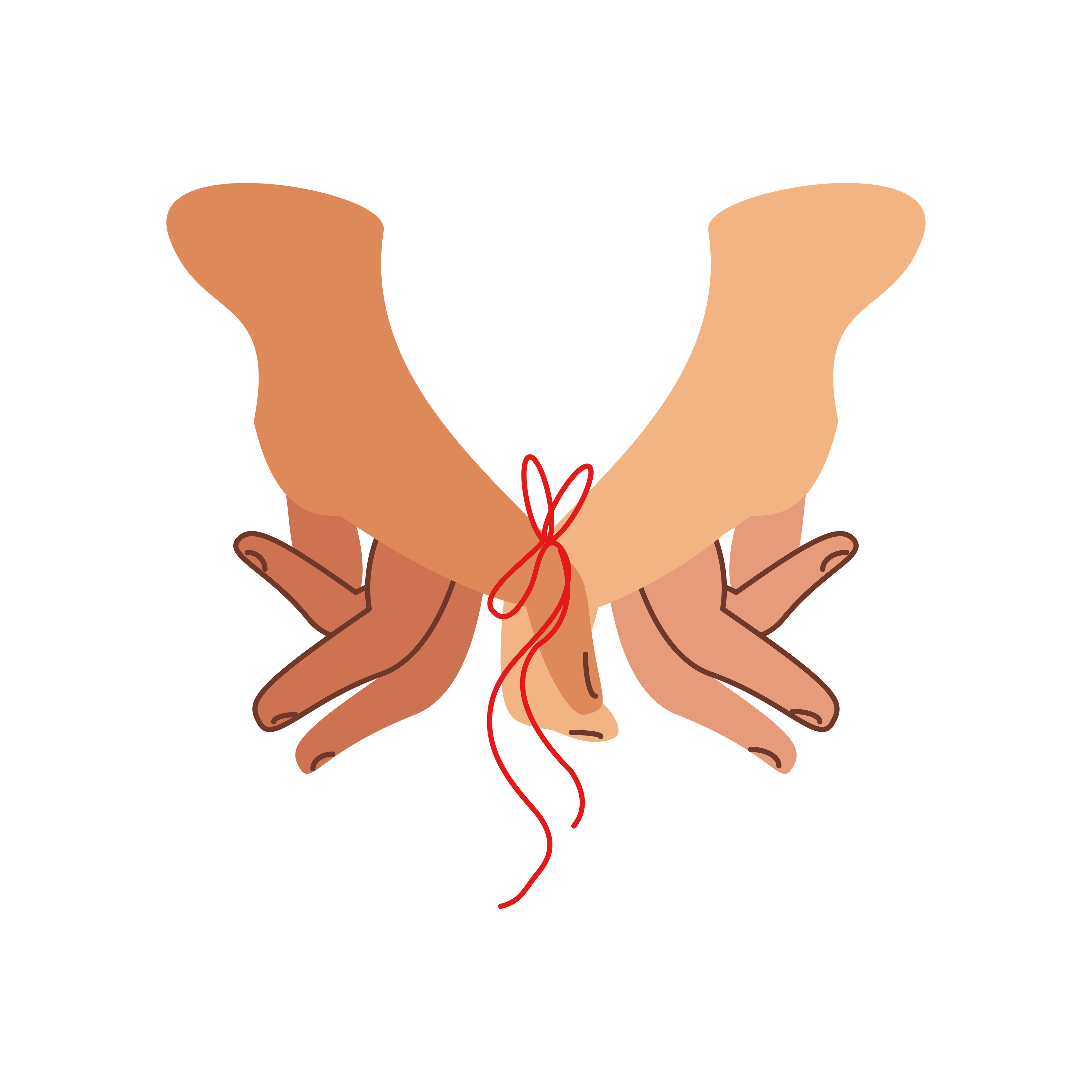 red string of fate 4227811 Vector Art at Vecteezy
