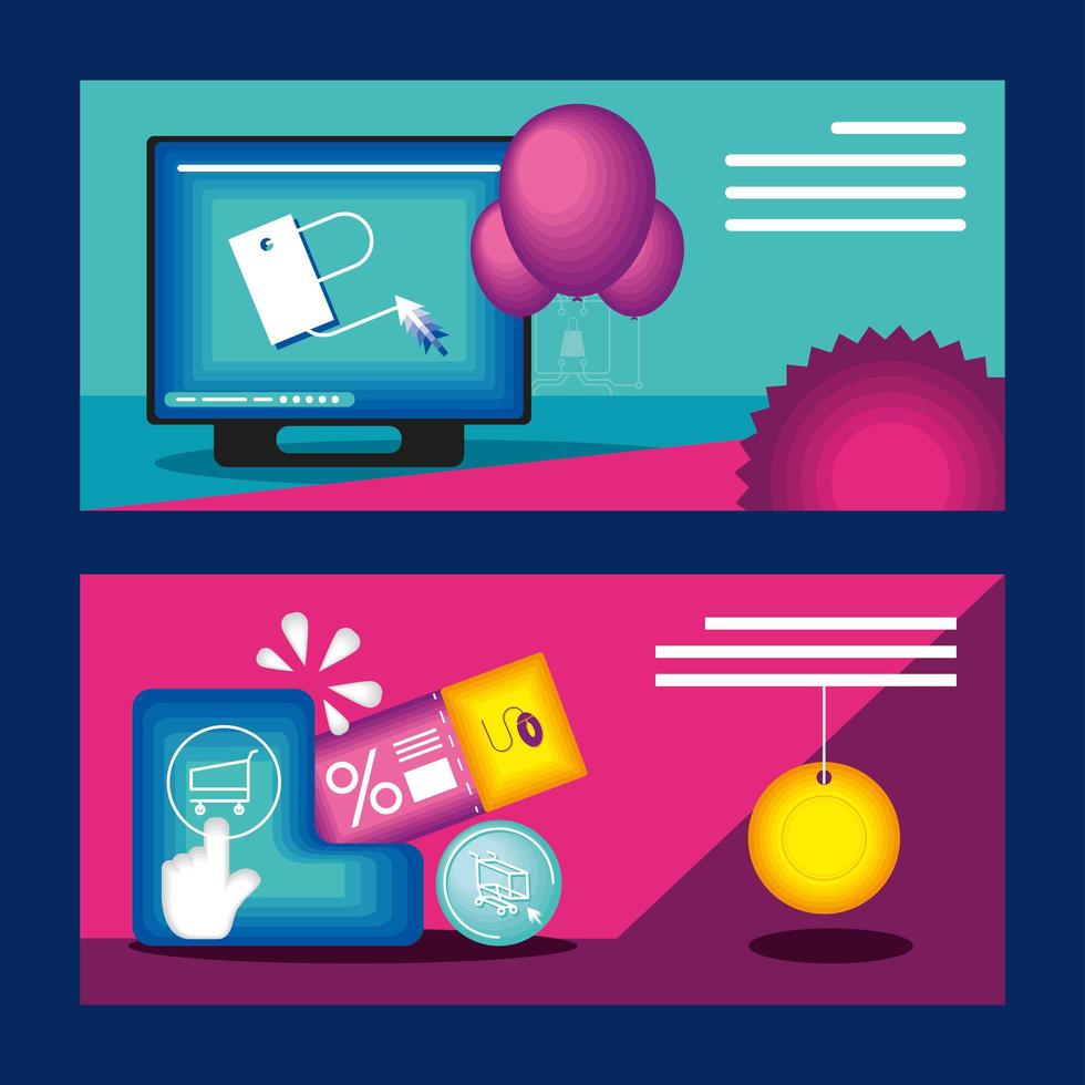 cyber monday banner vector