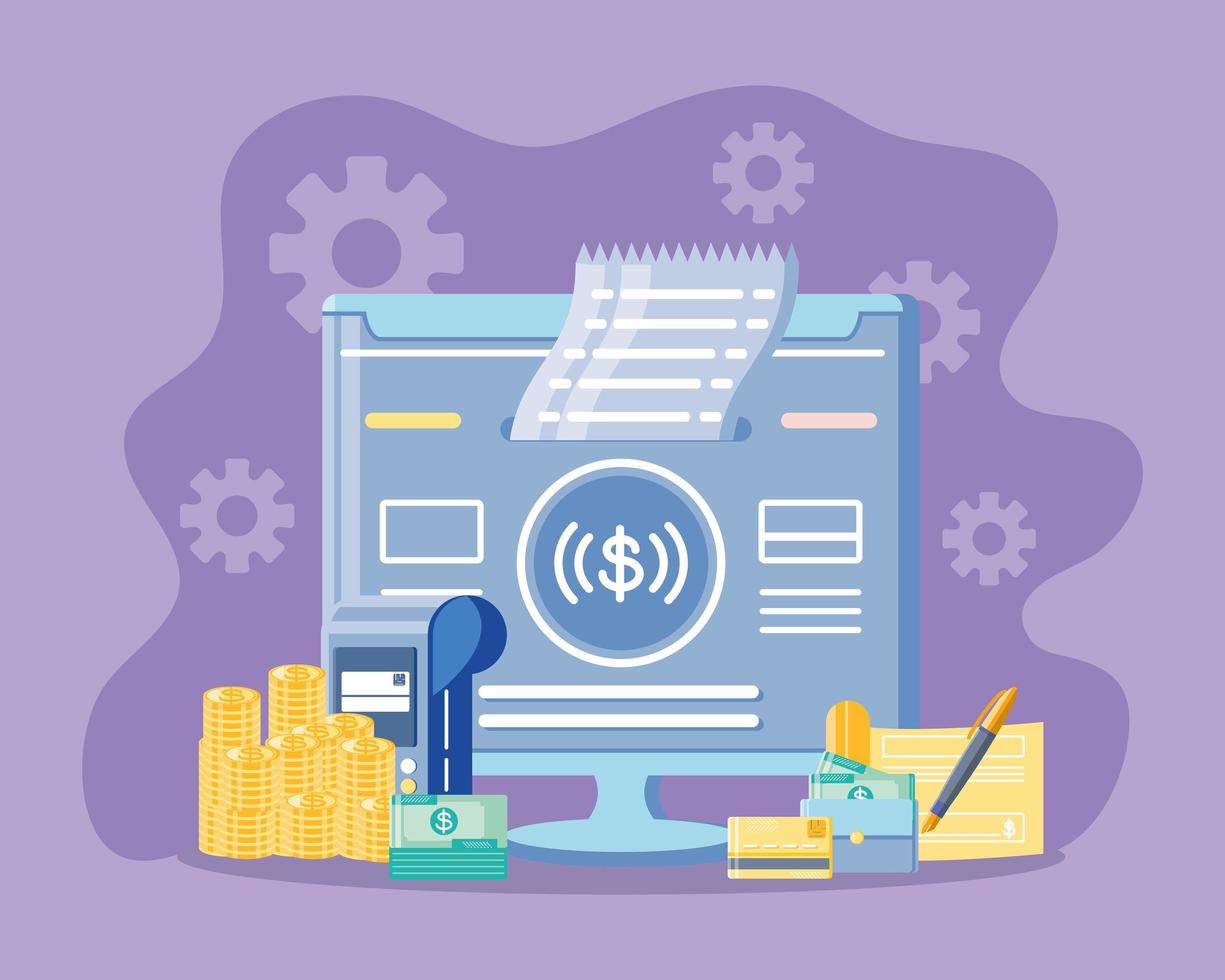 website payment solutions vector