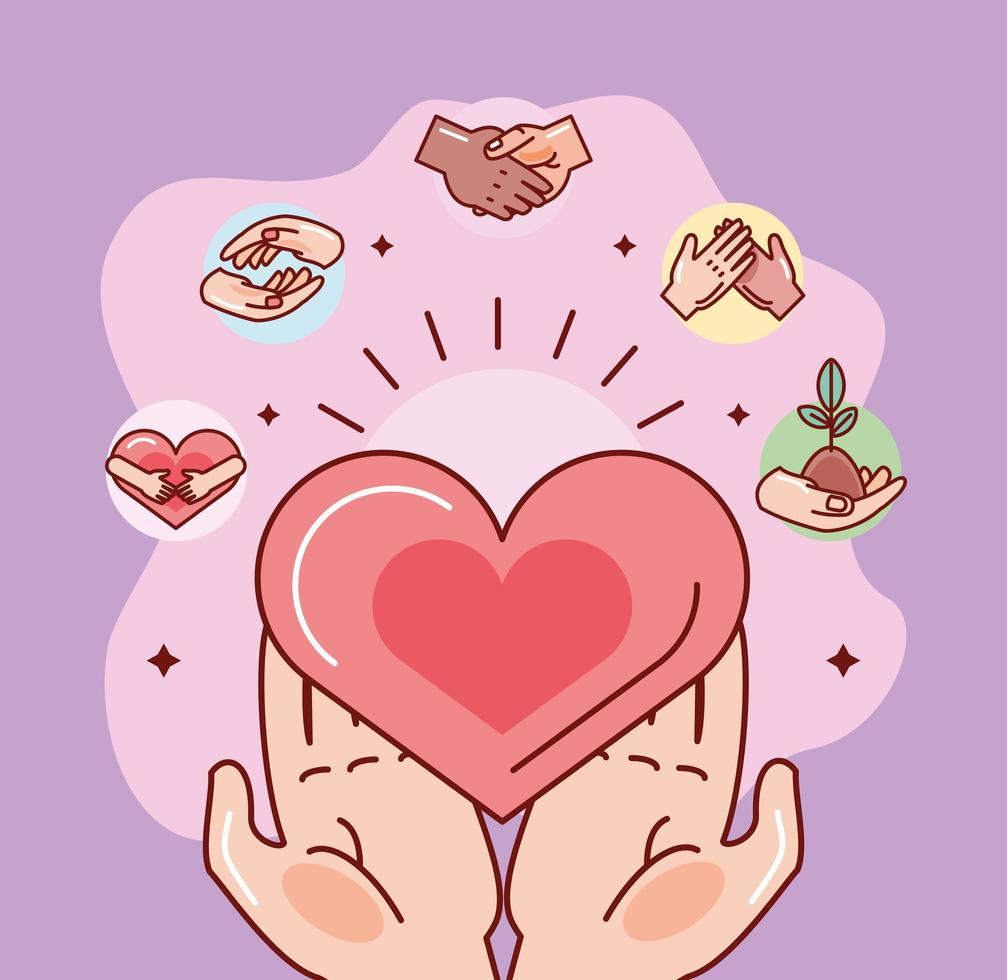care friendship and equality vector