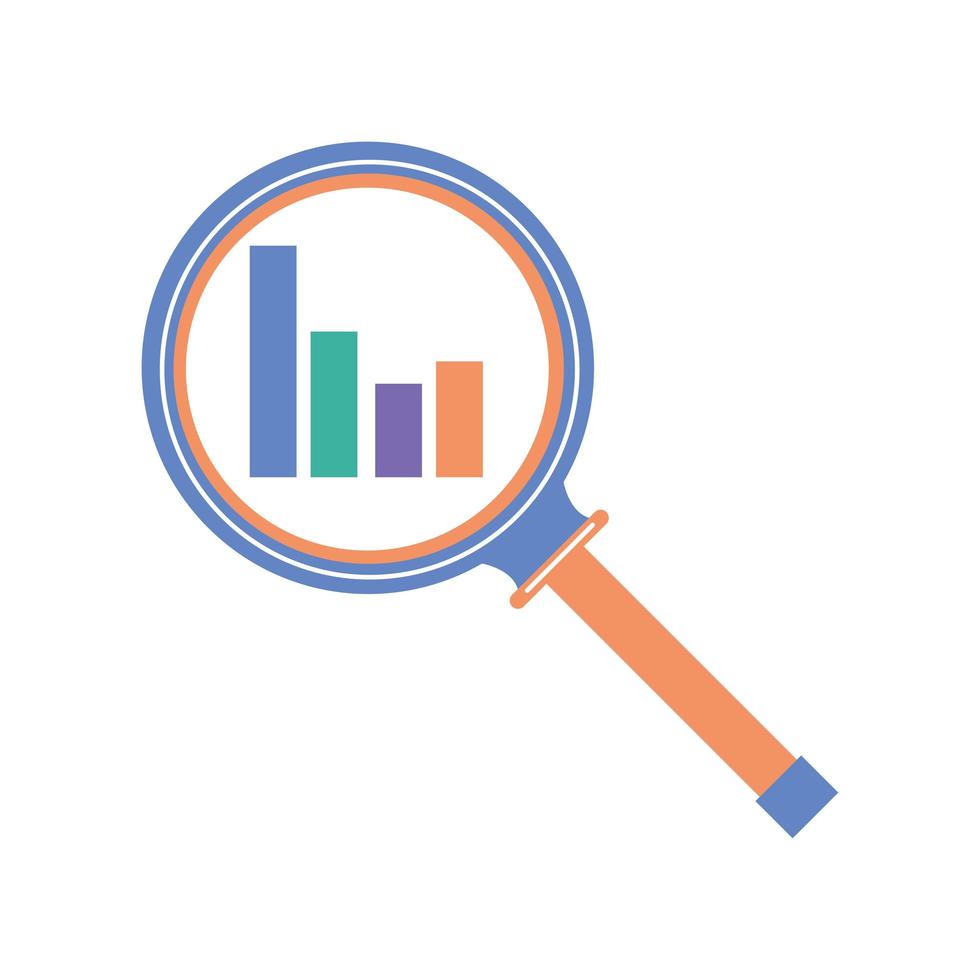 statistic diagram in analysis vector