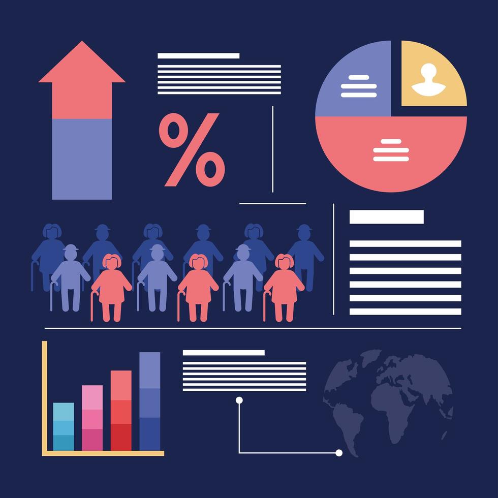 old people population vector
