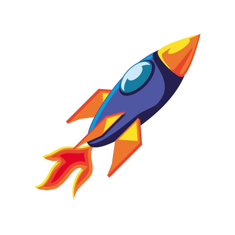 launching spaceship explorer vector