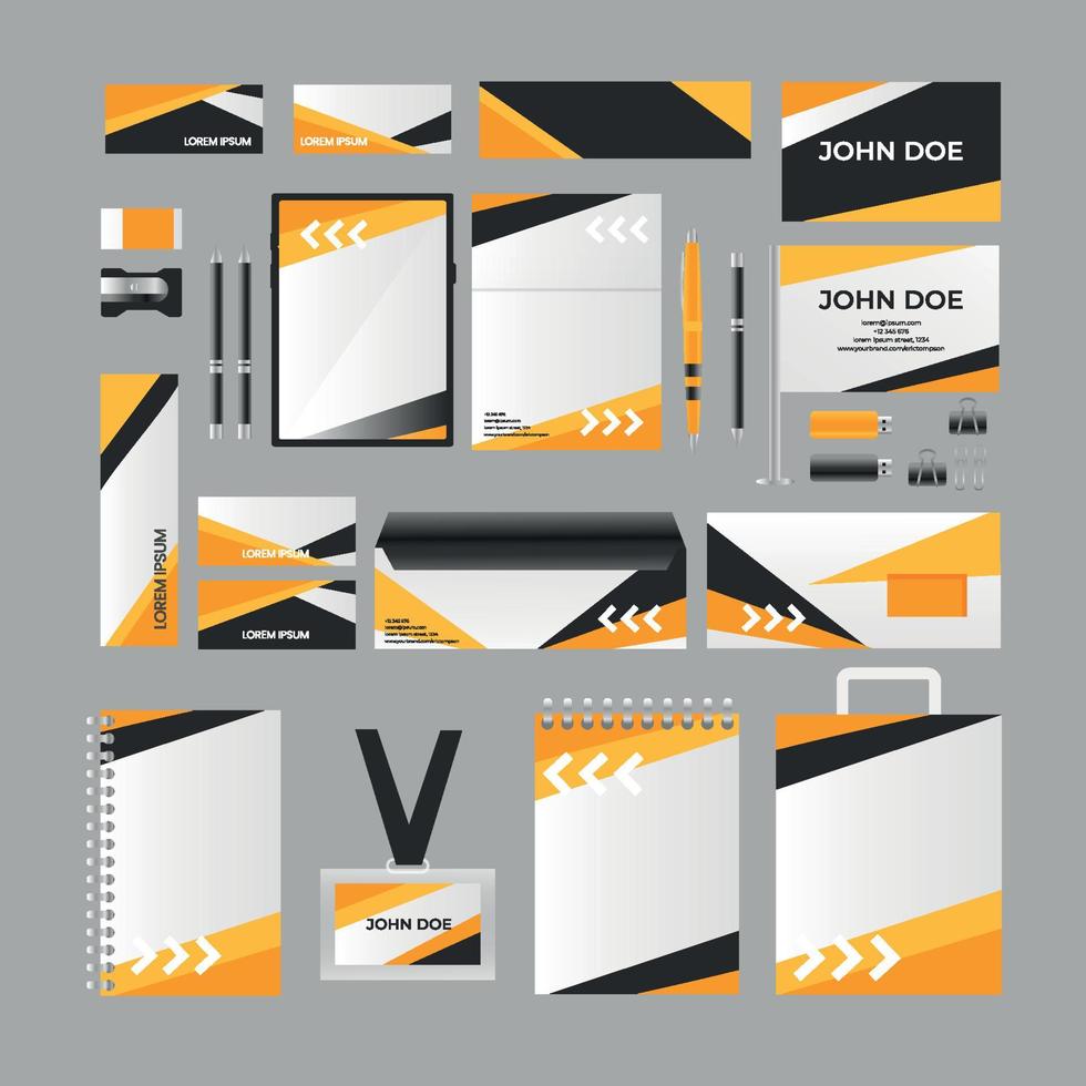 Stationary Kit Template vector