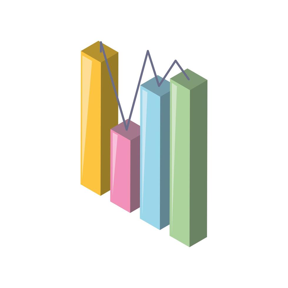 isometric statistic marketing vector