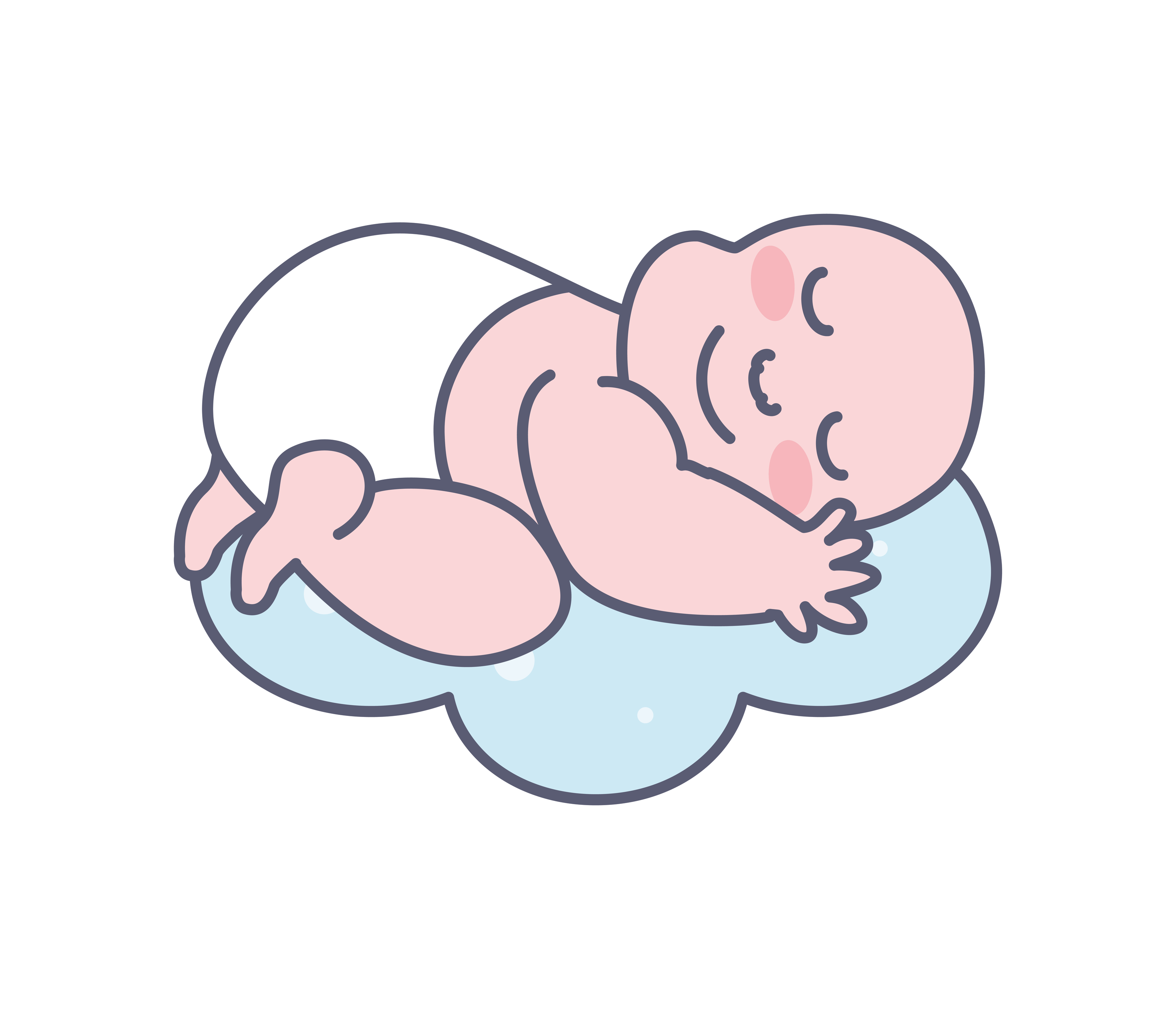 sleeping baby on cloud 4227910 Vector Art at Vecteezy