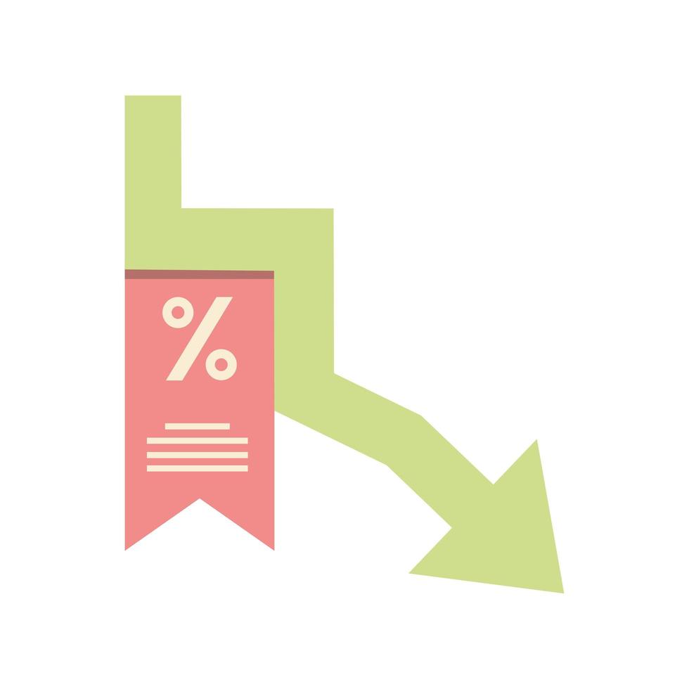 down arrow discount vector