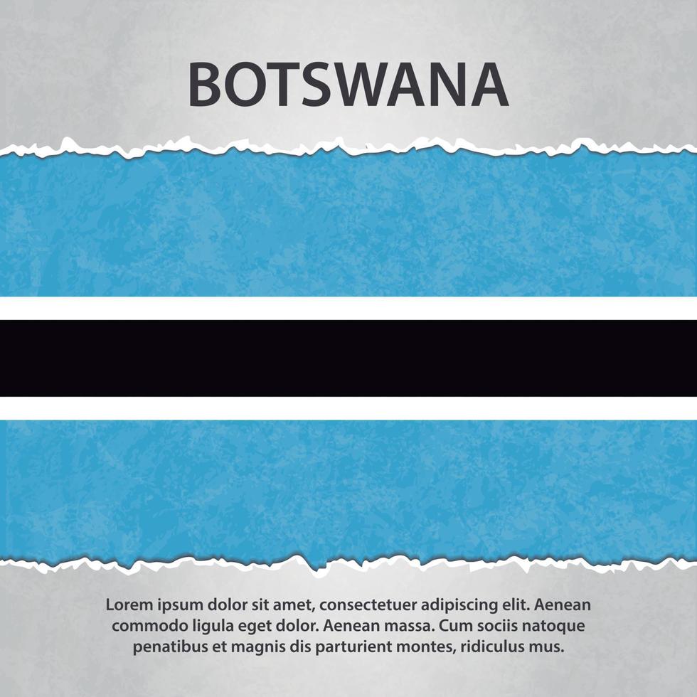 Botswana flag on torn paper vector