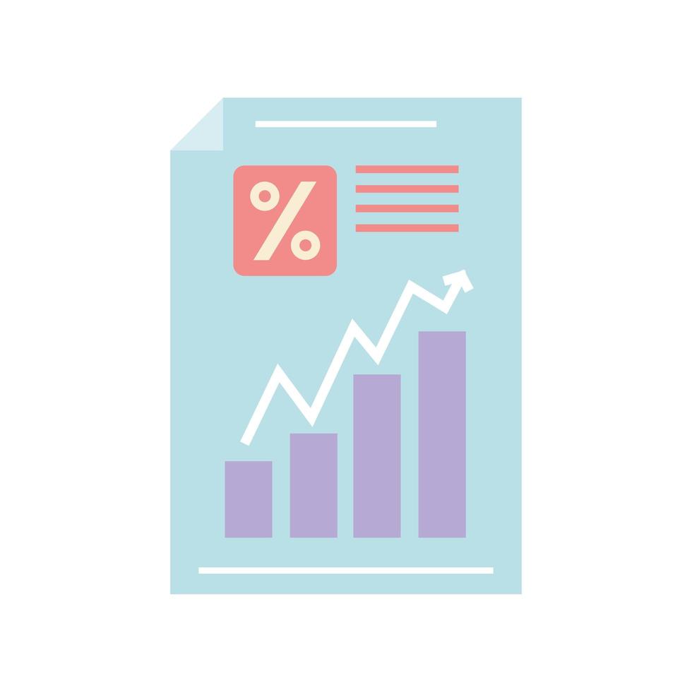 informe financiero e interés vector