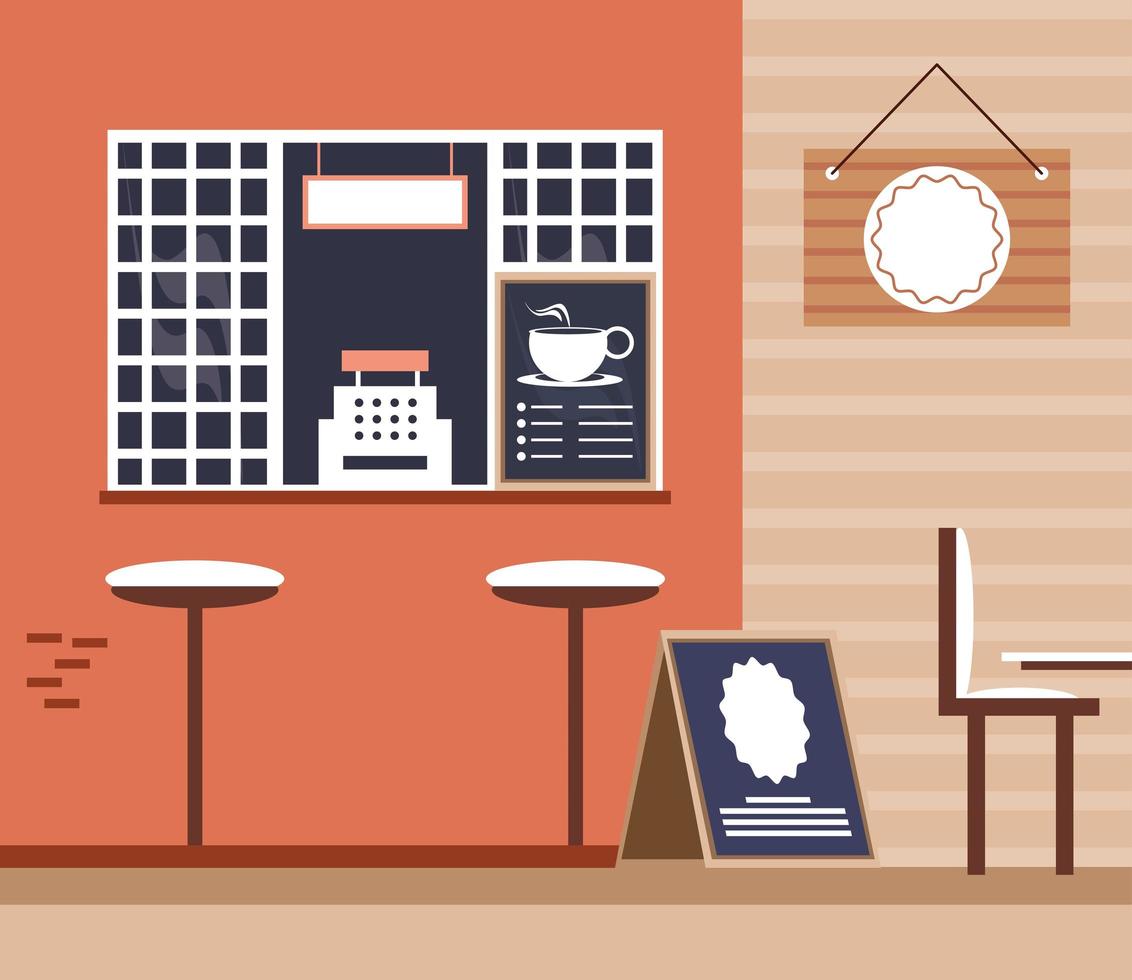 coffee shop concept vector