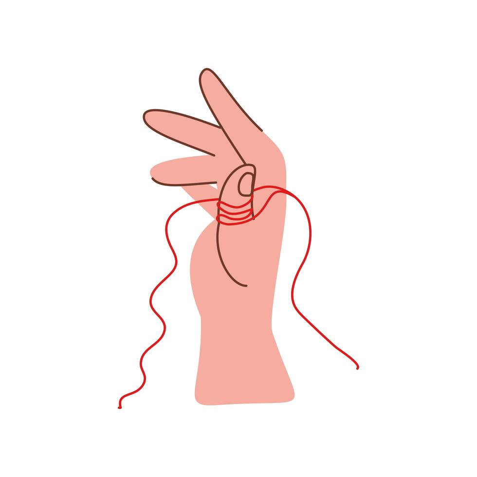 the red thread of fate vector