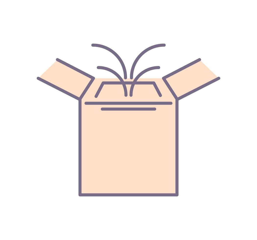 open cardboard box vector