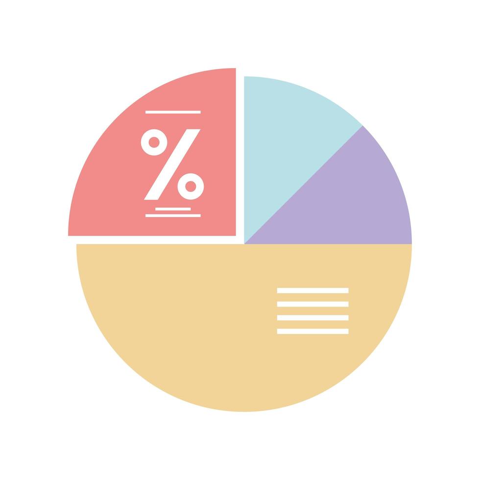 informe de diagrama de porcentaje vector