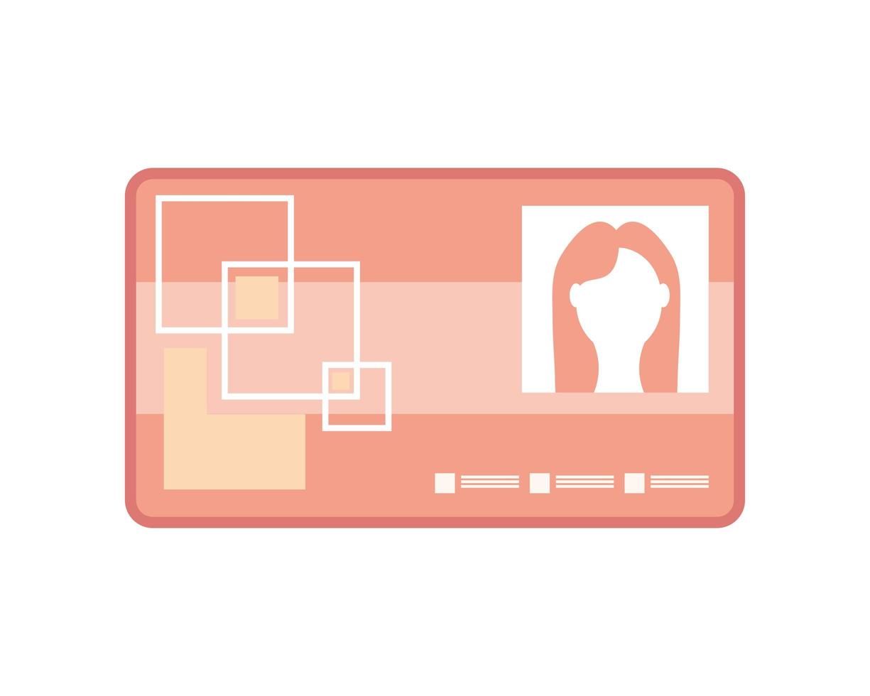 employee id card vector