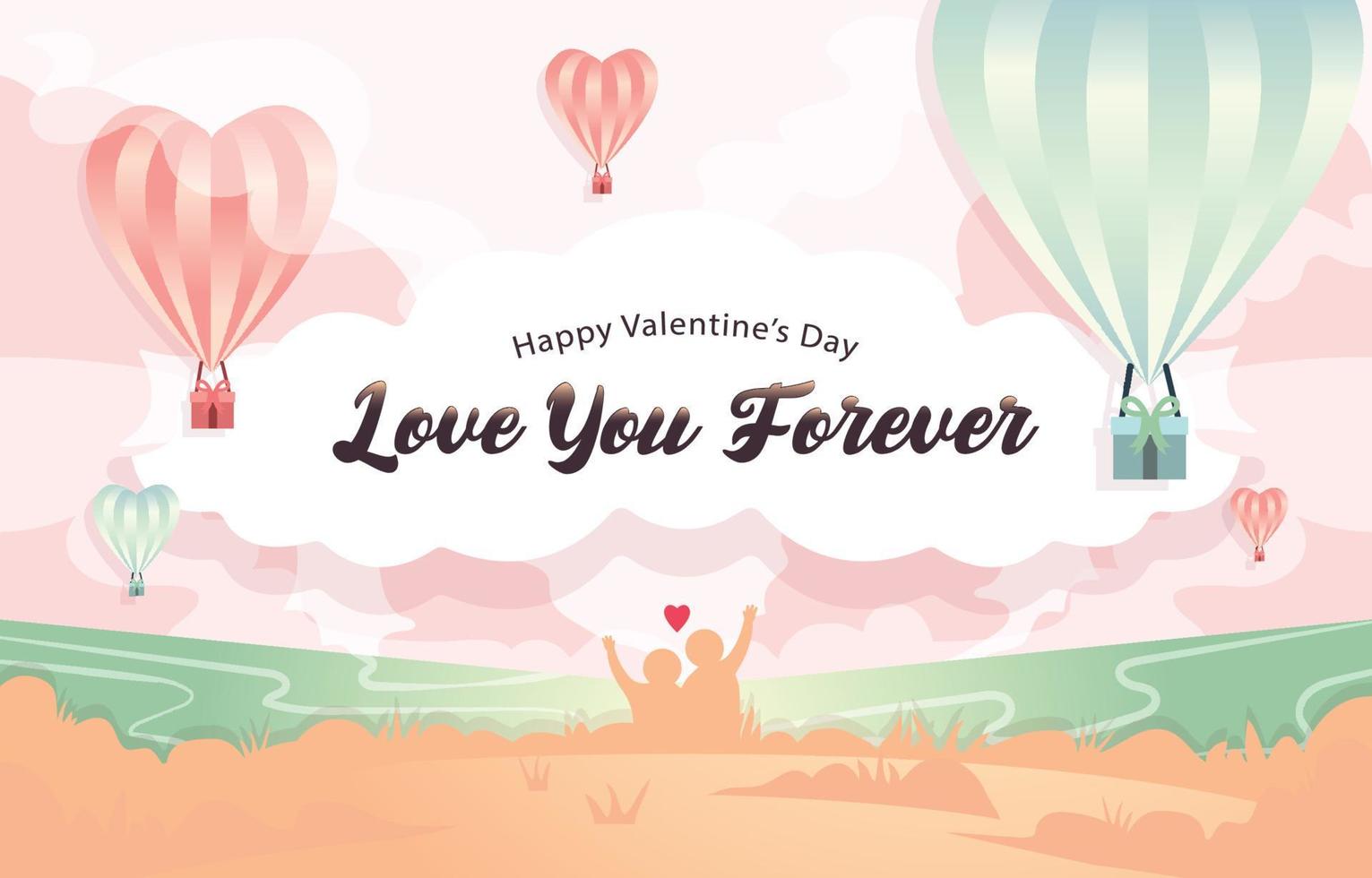 Valentines Day Gradient Background vector