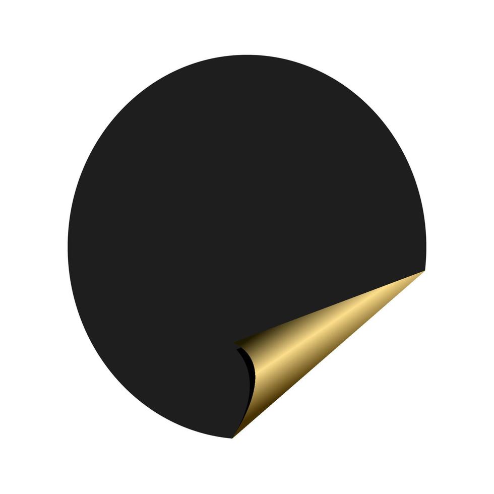 round folded paper corners with gold corners on black background and gold gradient corners for social media post banners for advertising posters. posters. vector